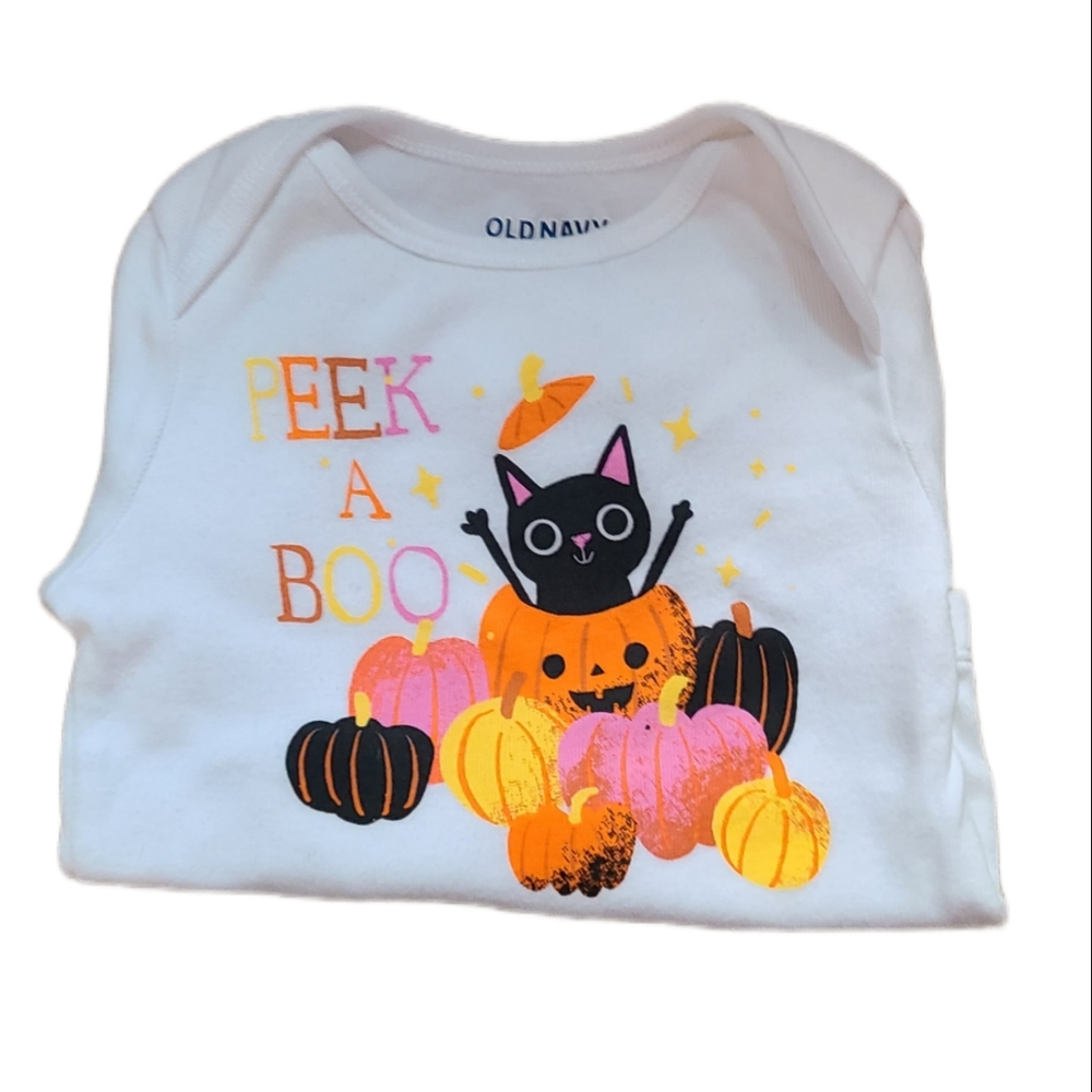 Old Navy NWOT Peek a Boo Halloween long sleeve bodysuit